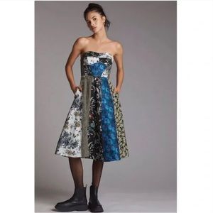 Beautiful Anthropologie patchwork dress NWT 4P